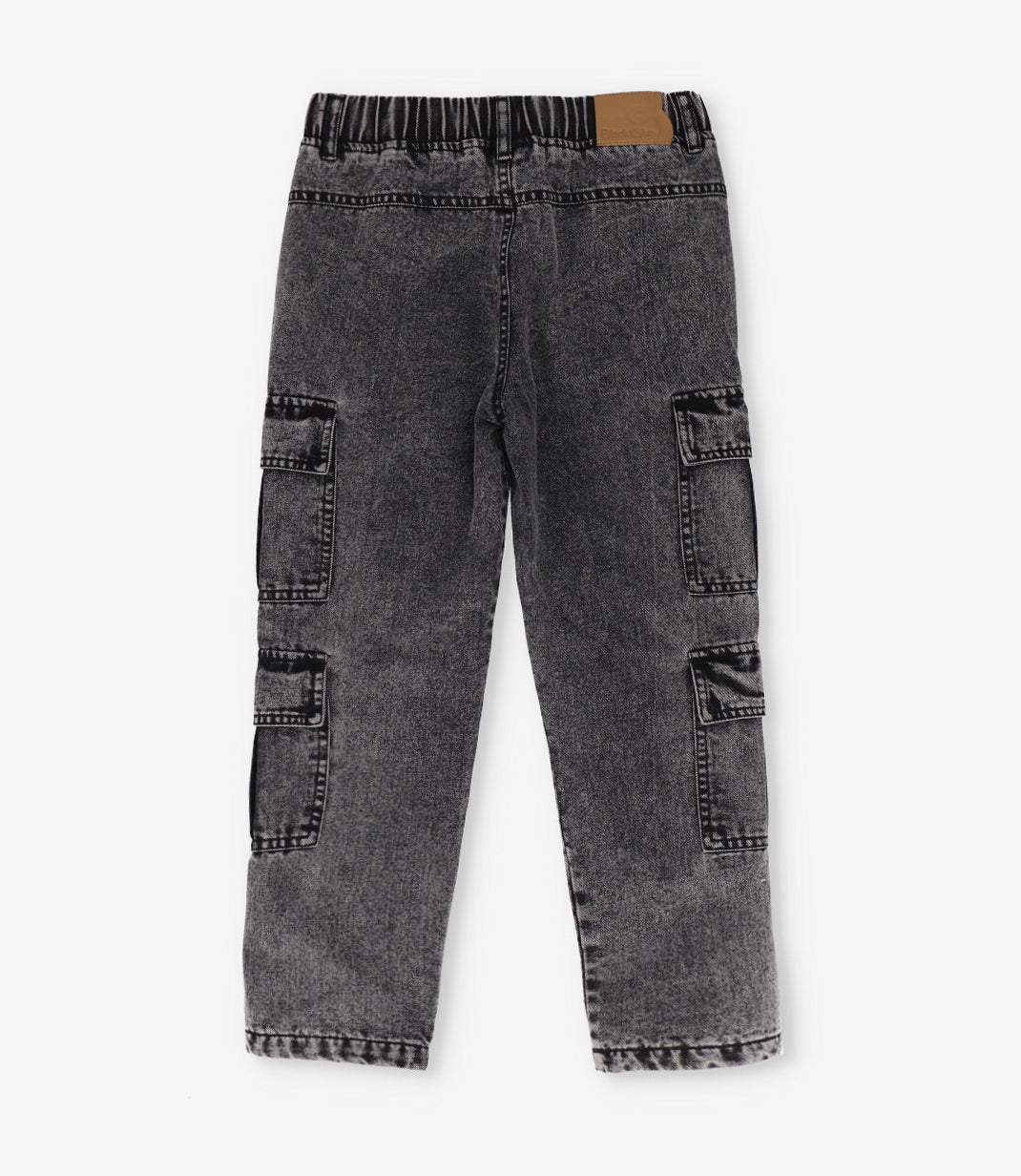 Jeans niño cargo 2 años / Negro
