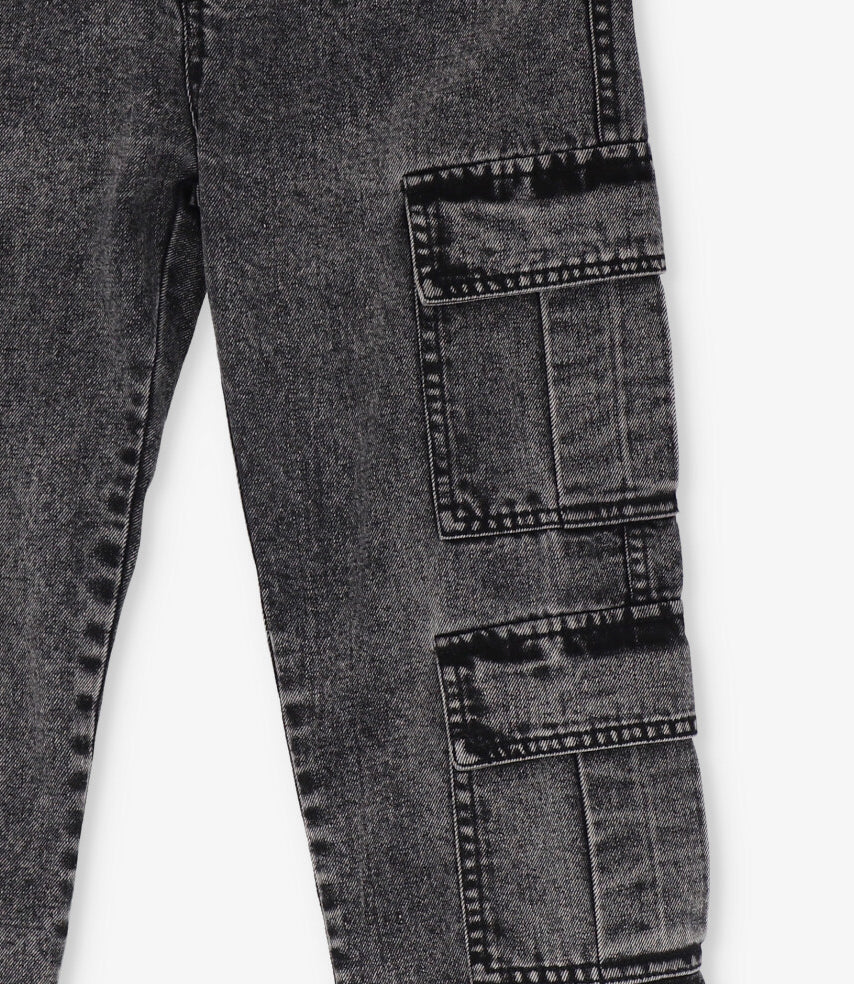 Jeans niño cargo 2 años / Negro
