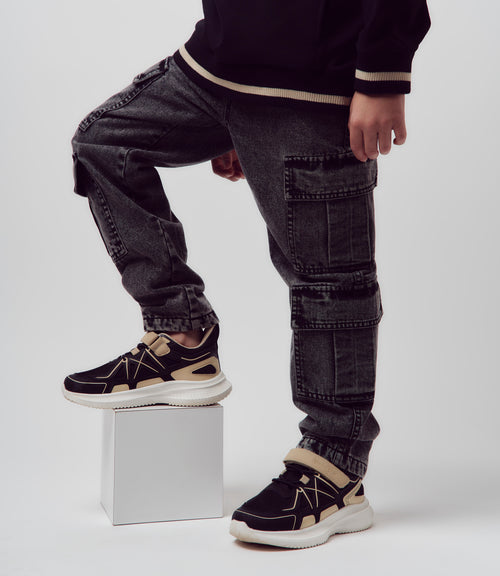 Jeans niño cargo 2 años / Negro