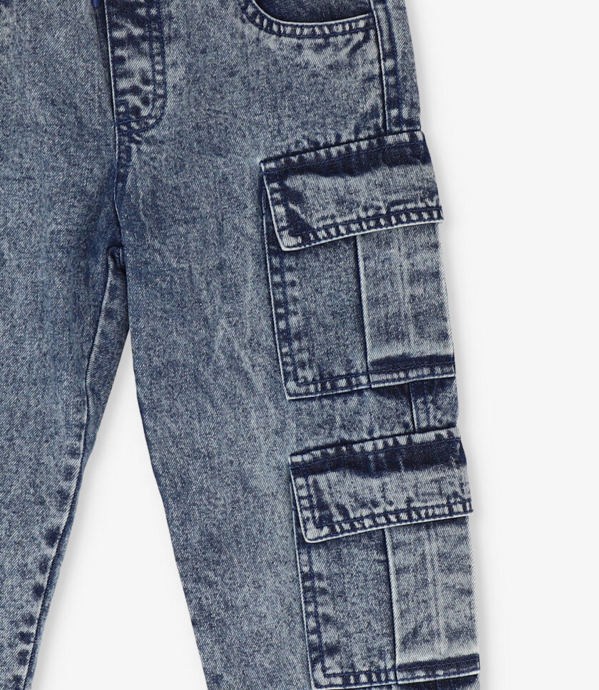 Jeans niño cargo 2 años / Celeste