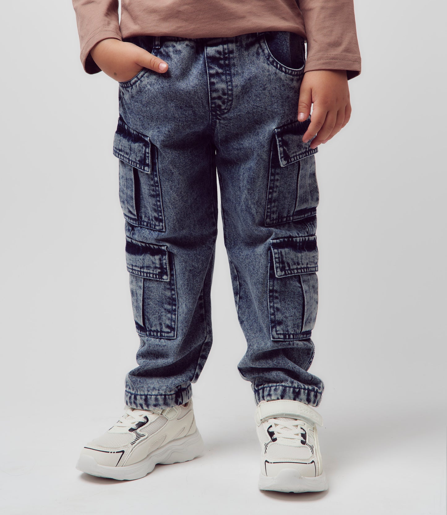 Jeans niño cargo 2 años / Celeste