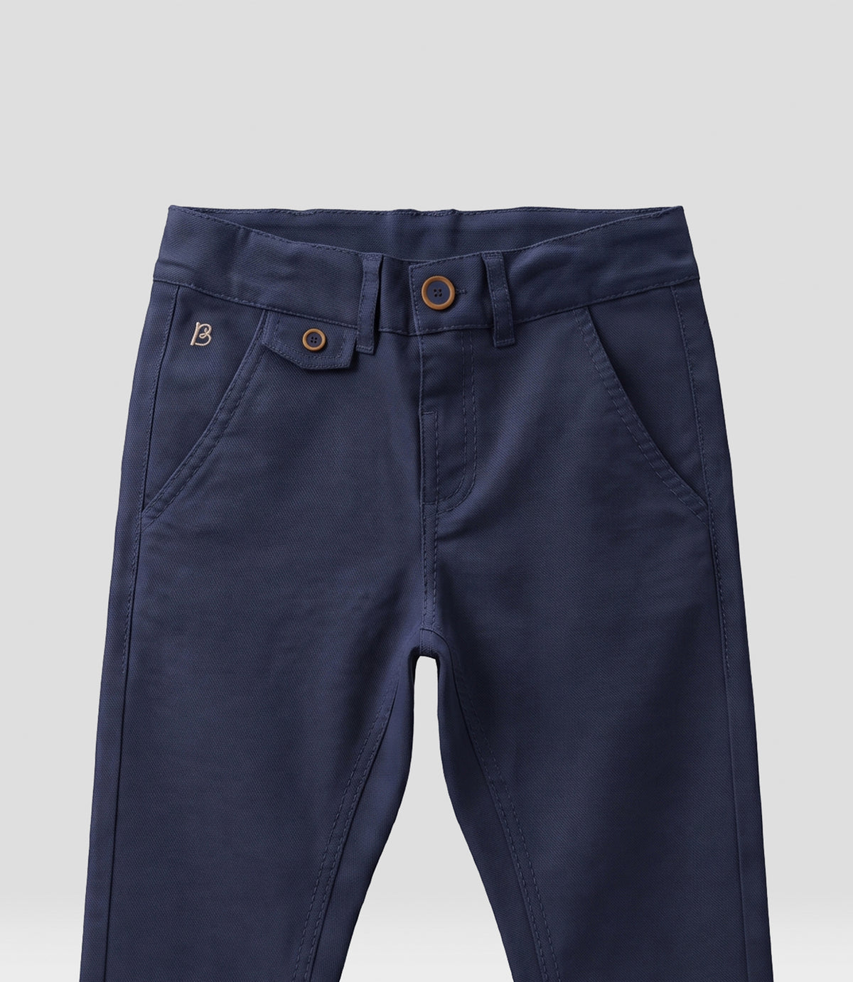 Pantalón pitillo niño con bolsillos 2 años / Azul Marino