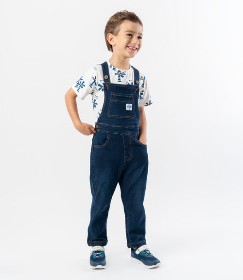 Jardinera niño denim 2 años / Azul Marino