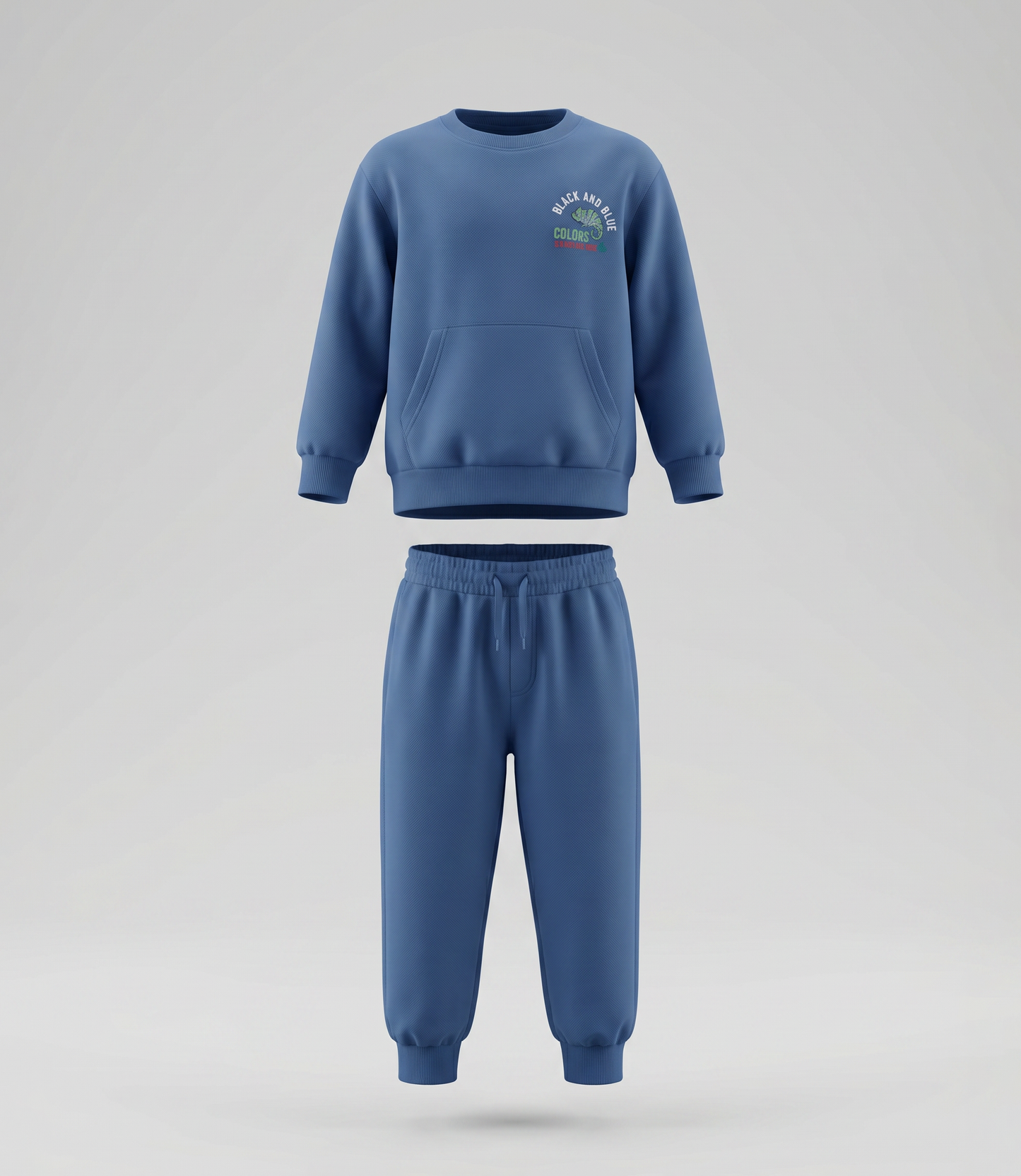 Buzo niño con camaleón 2 años / Azul