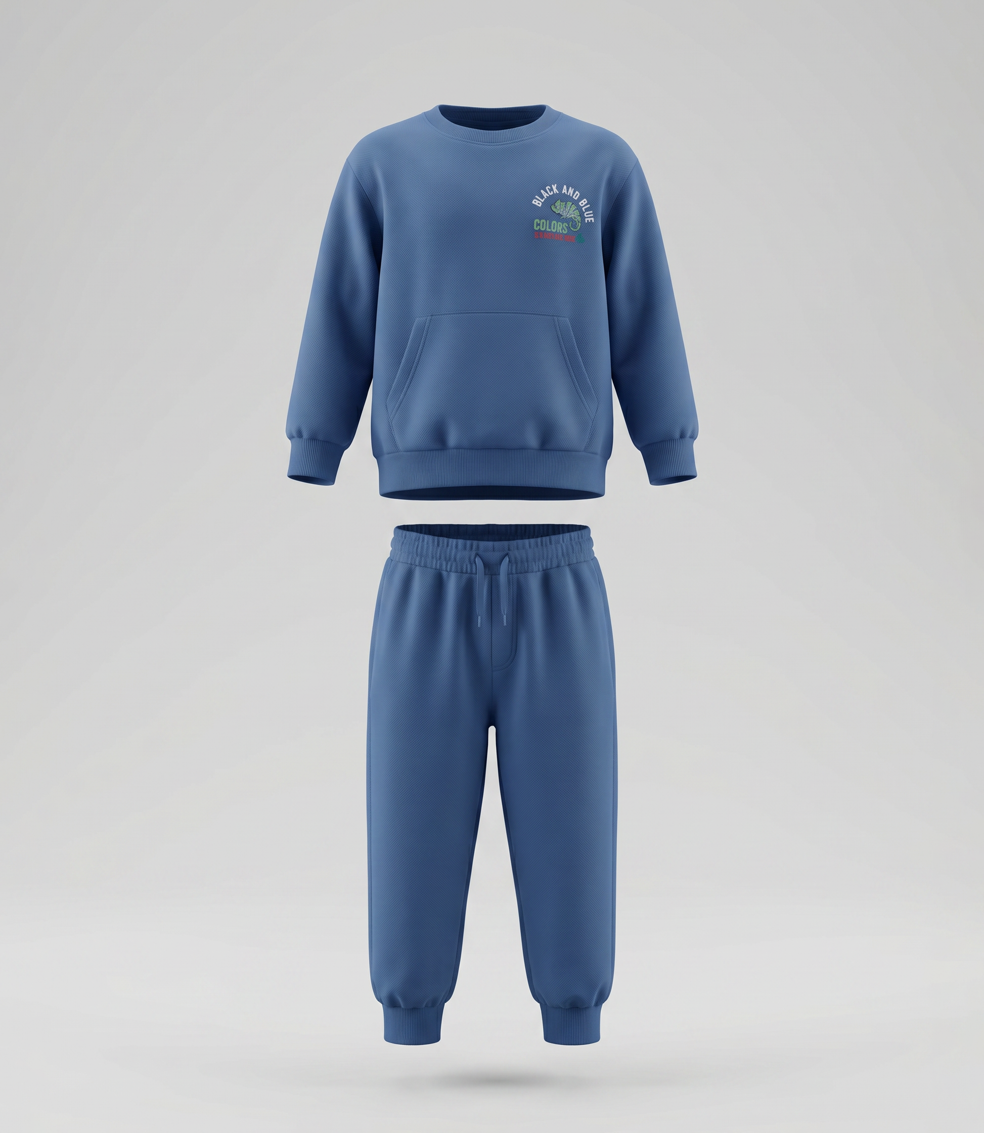 Buzo niño con camaleón 2 años / Azul