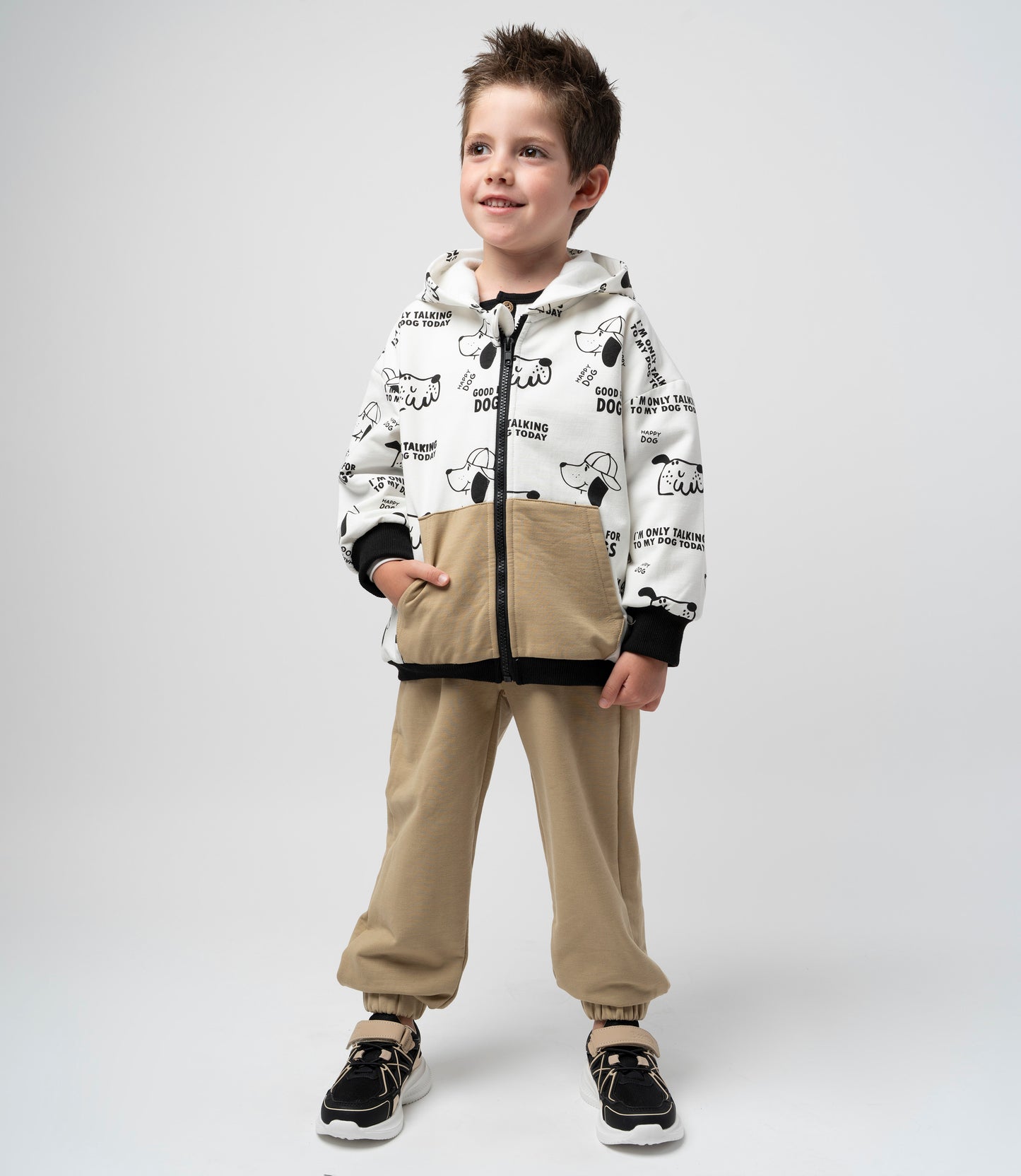 Buzo niño dogs 2 años / Crudo