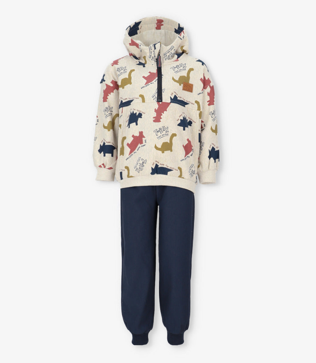 Buzo niño con dinosaurios 2 años / Crudo