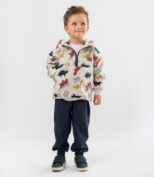 Buzo niño con dinosaurios 2 años / Crudo