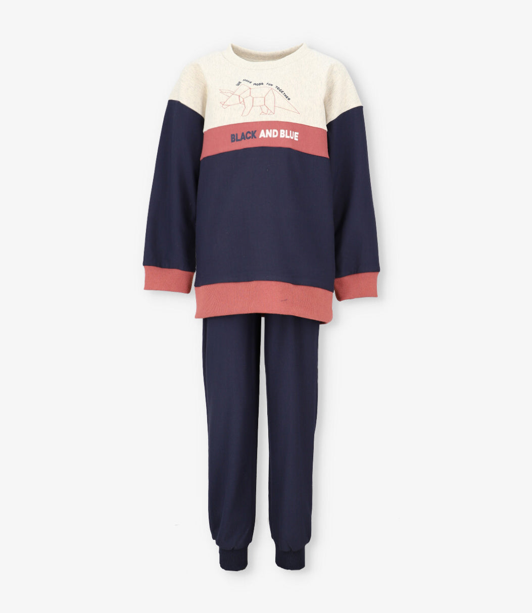 Buzo niño con dinosaurio 2 años / Crudo