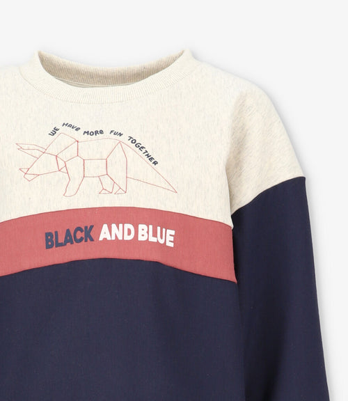 Buzo niño con dinosaurio 2 años / Crudo