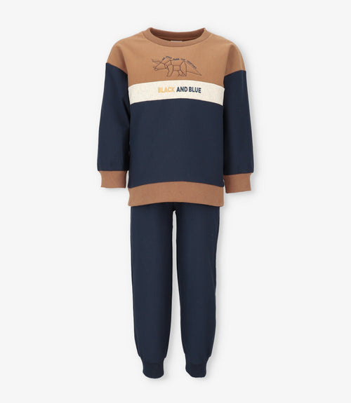 Buzo niño con dinosaurio 2 años / Café