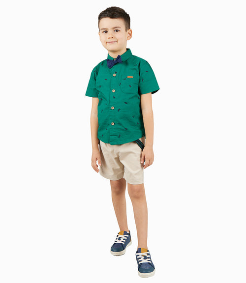 Conjunto Niño De Camisa Y Bermudas 2 años / Verde