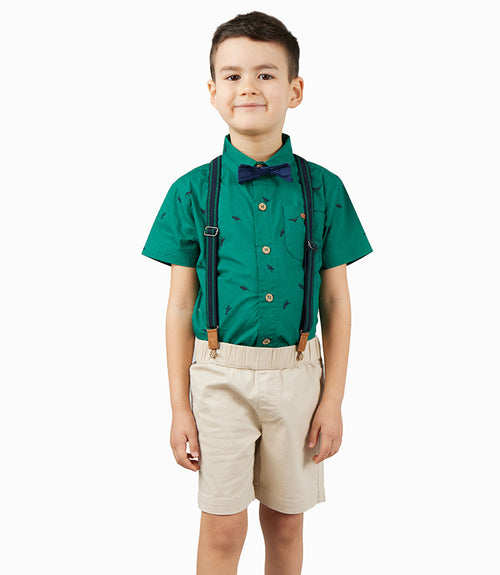 Conjunto Niño De Camisa Y Bermudas 2 años / Verde