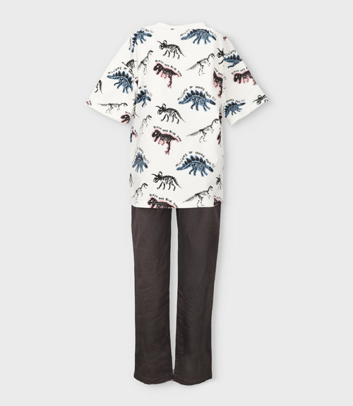 Conjunto niño con dinosaurios 2 años / Blanco