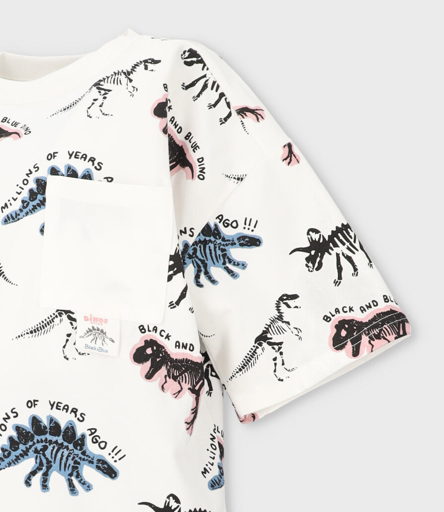 Conjunto niño con dinosaurios 2 años / Blanco