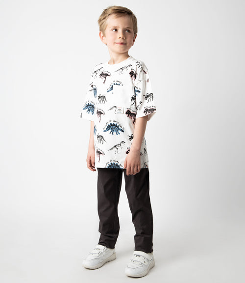 Conjunto niño con dinosaurios 2 años / Blanco
