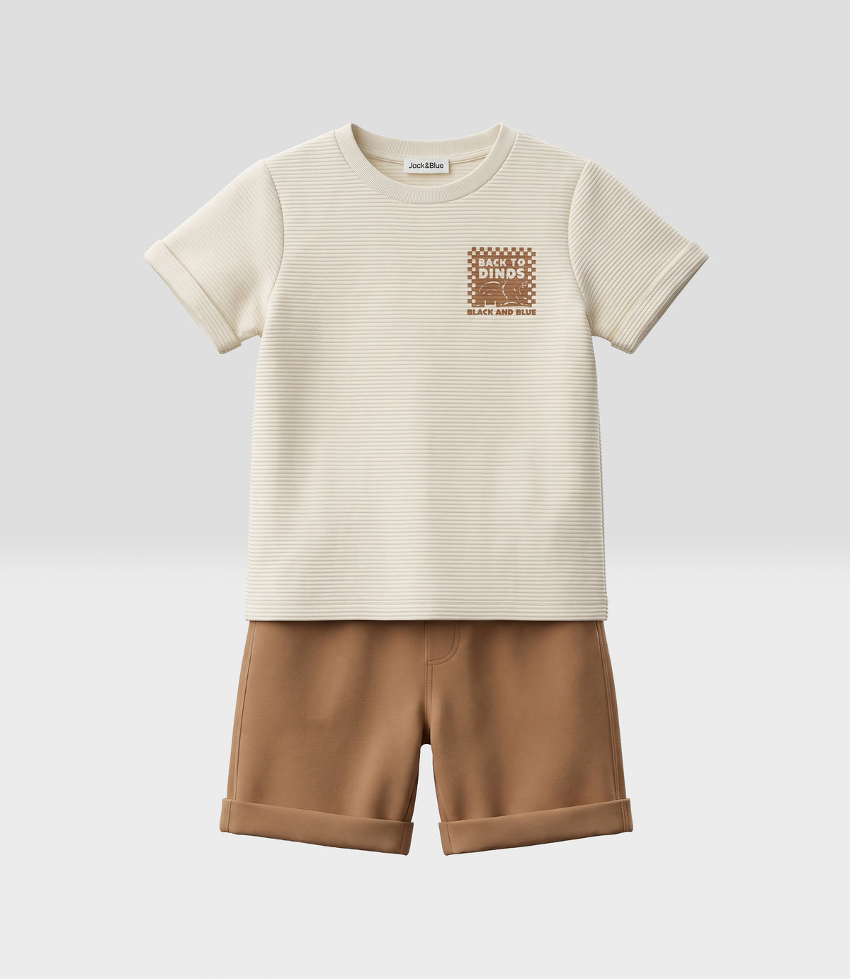 Conjunto niño back to dinos 2 años / Beige