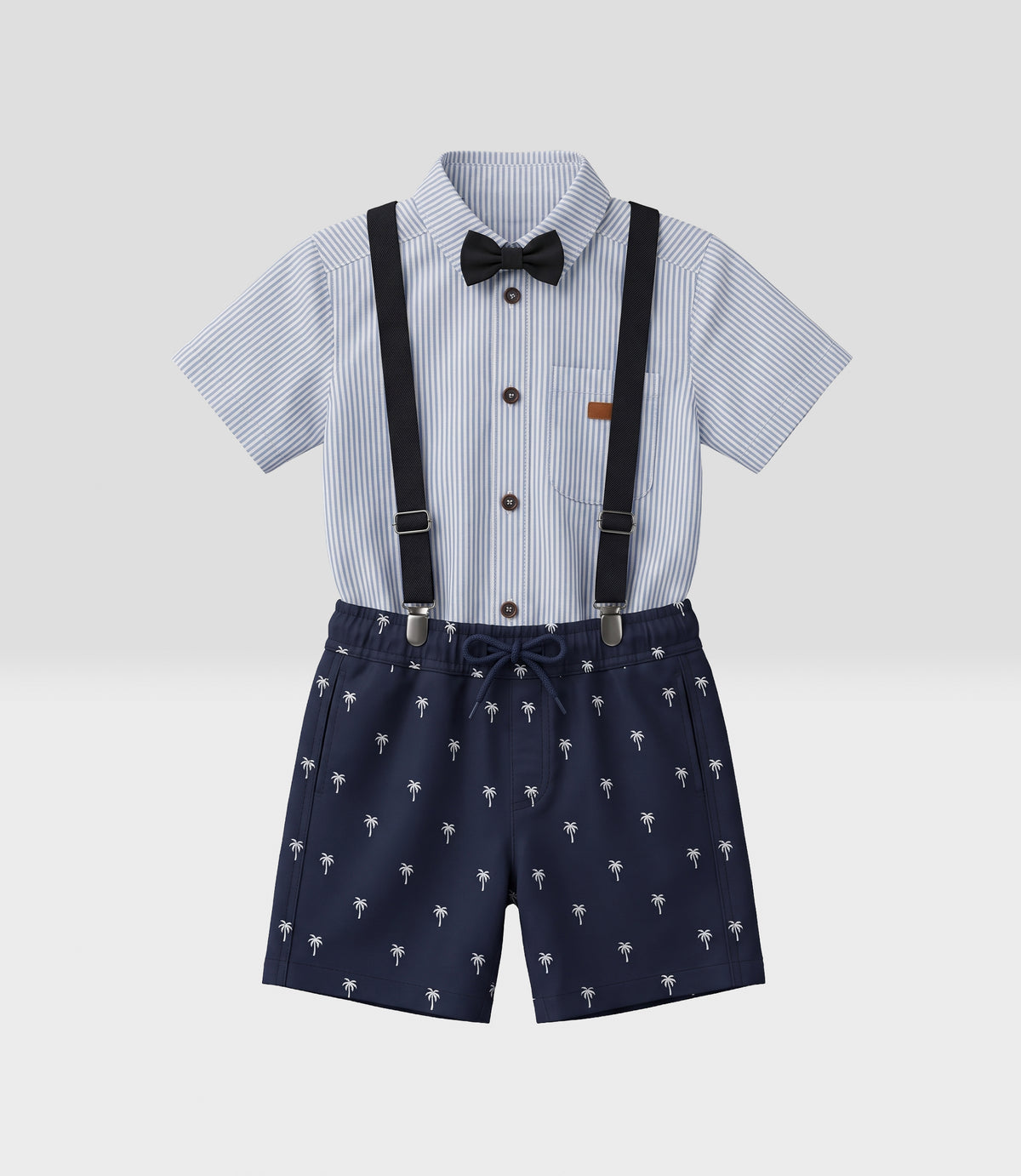 Conjunto niño camisa y bermuda 2 años / Azul Marino