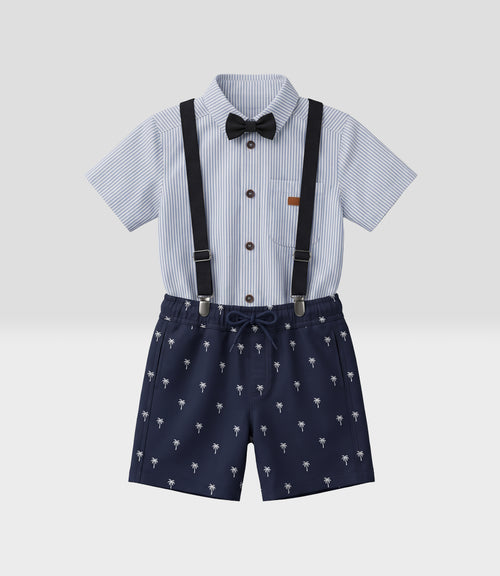 Conjunto niño camisa y bermuda 2 años / Azul Marino