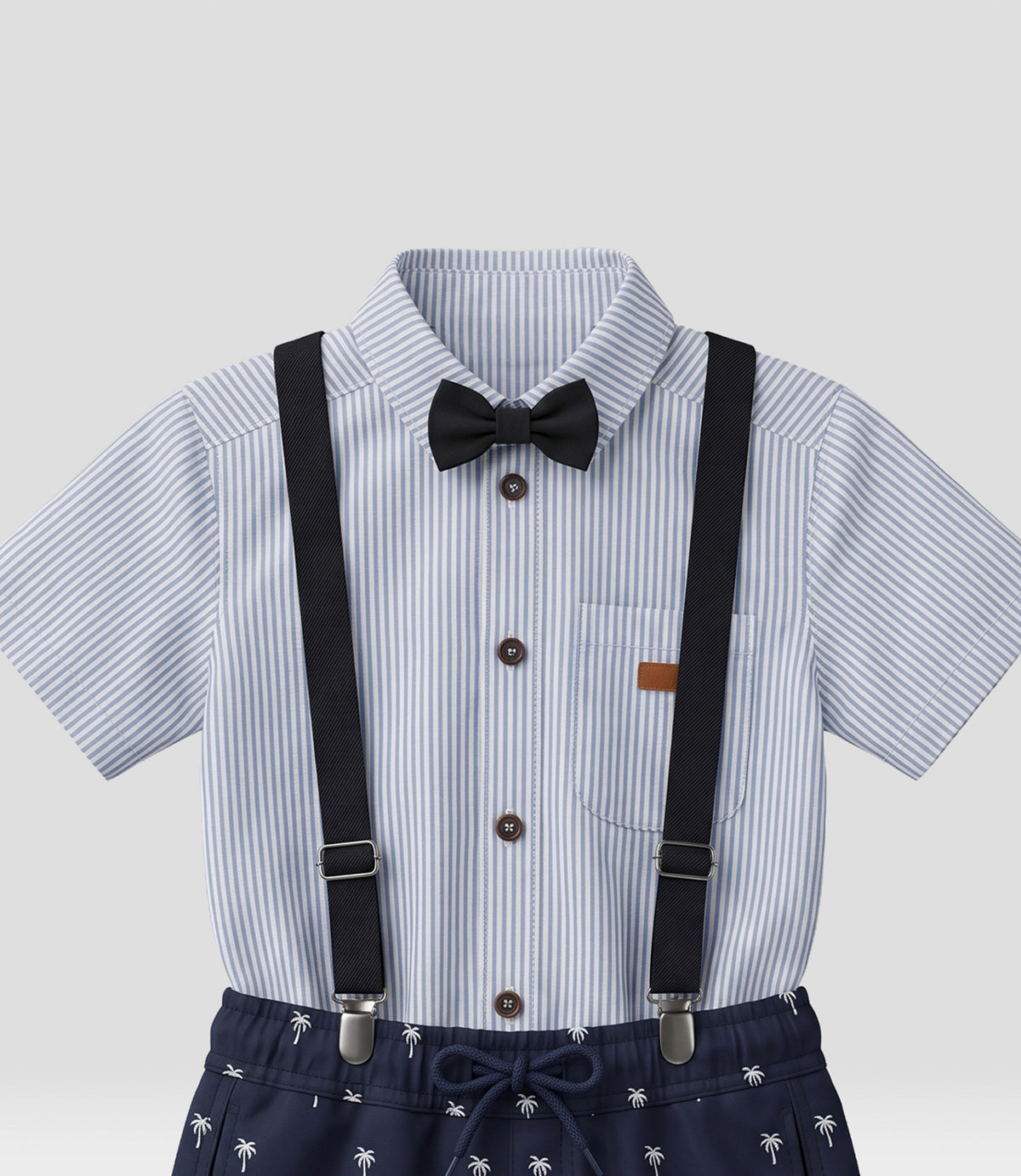 Conjunto niño camisa y bermuda 2 años / Azul Marino