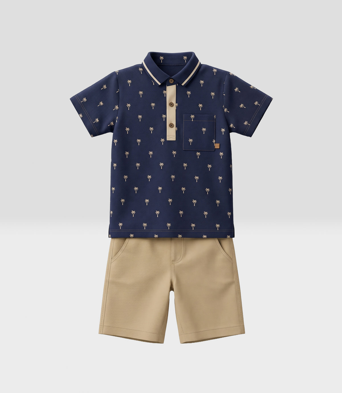 Conjunto niño polera polo suspensor 2 años / Azul Marino