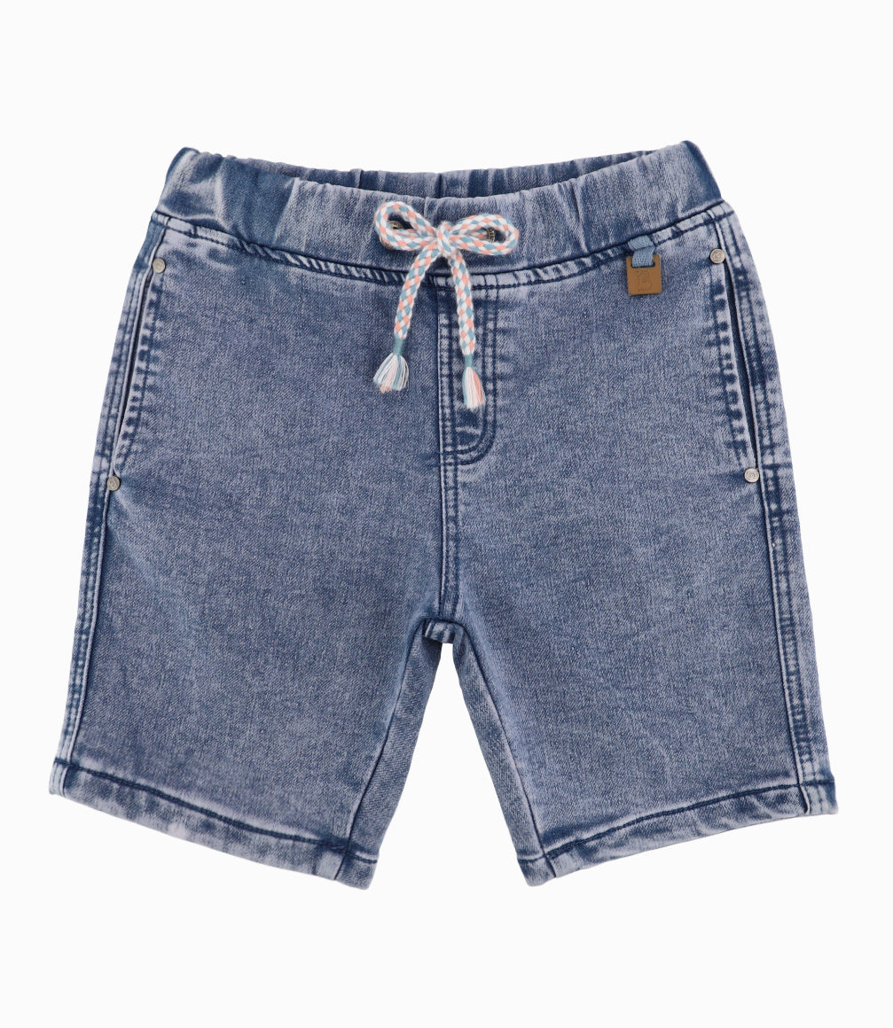 Bermuda Niño Efecto Lavado Denim