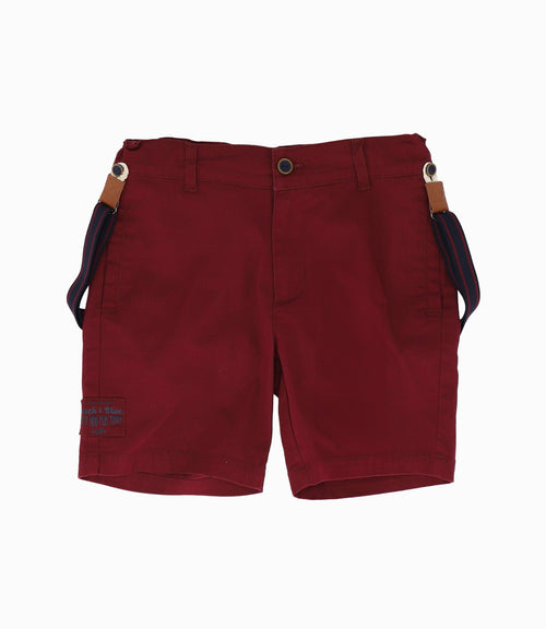 Bermuda niño con suspensores 2 años / Burdeo