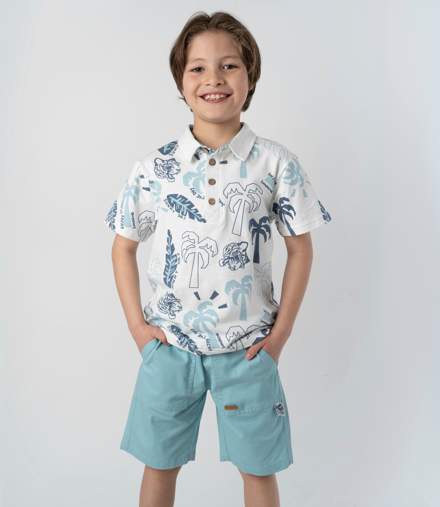 Bermuda niño bambula 2 años / Menta