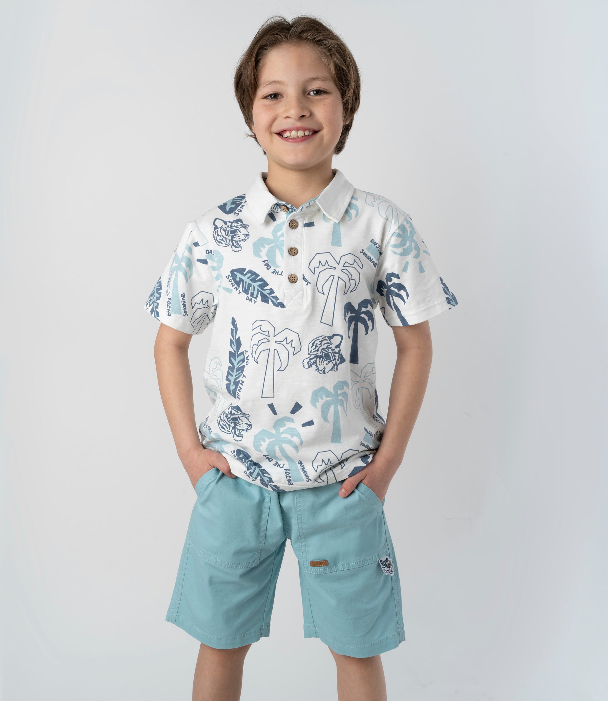 Bermuda niño bambula 2 años / Menta