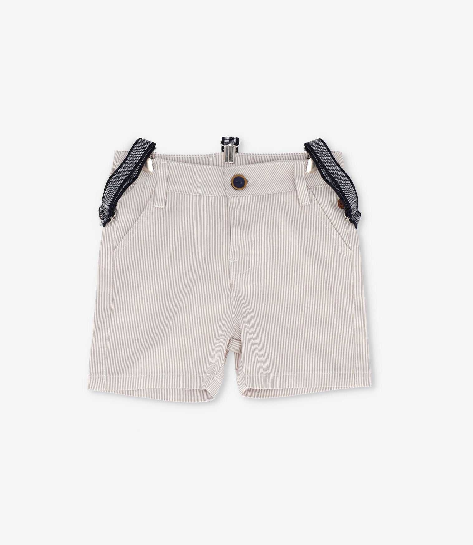 Bermuda niño con suspensores 2 años / Beige