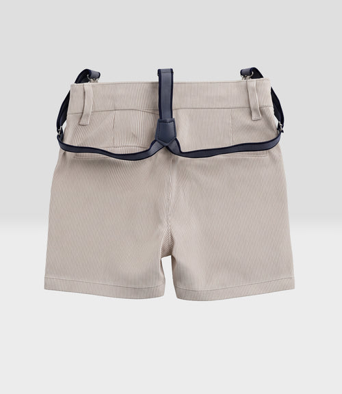 Bermuda niño con suspensores 2 años / Beige