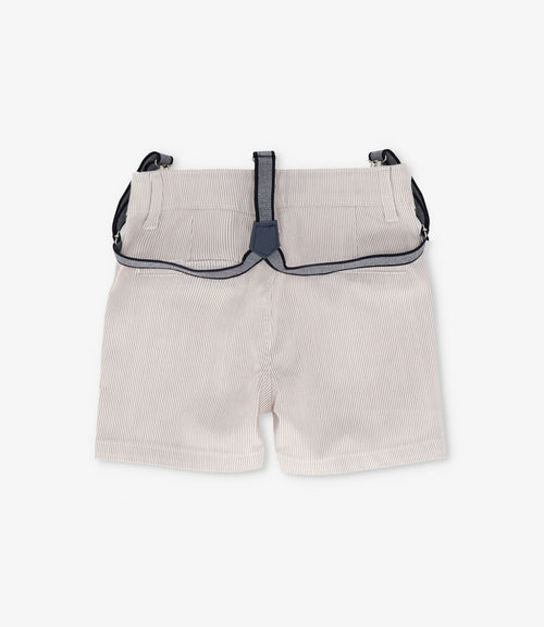 Bermuda niño con suspensores 2 años / Beige