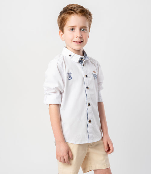 Camisa niño básica 2 años / Blanco