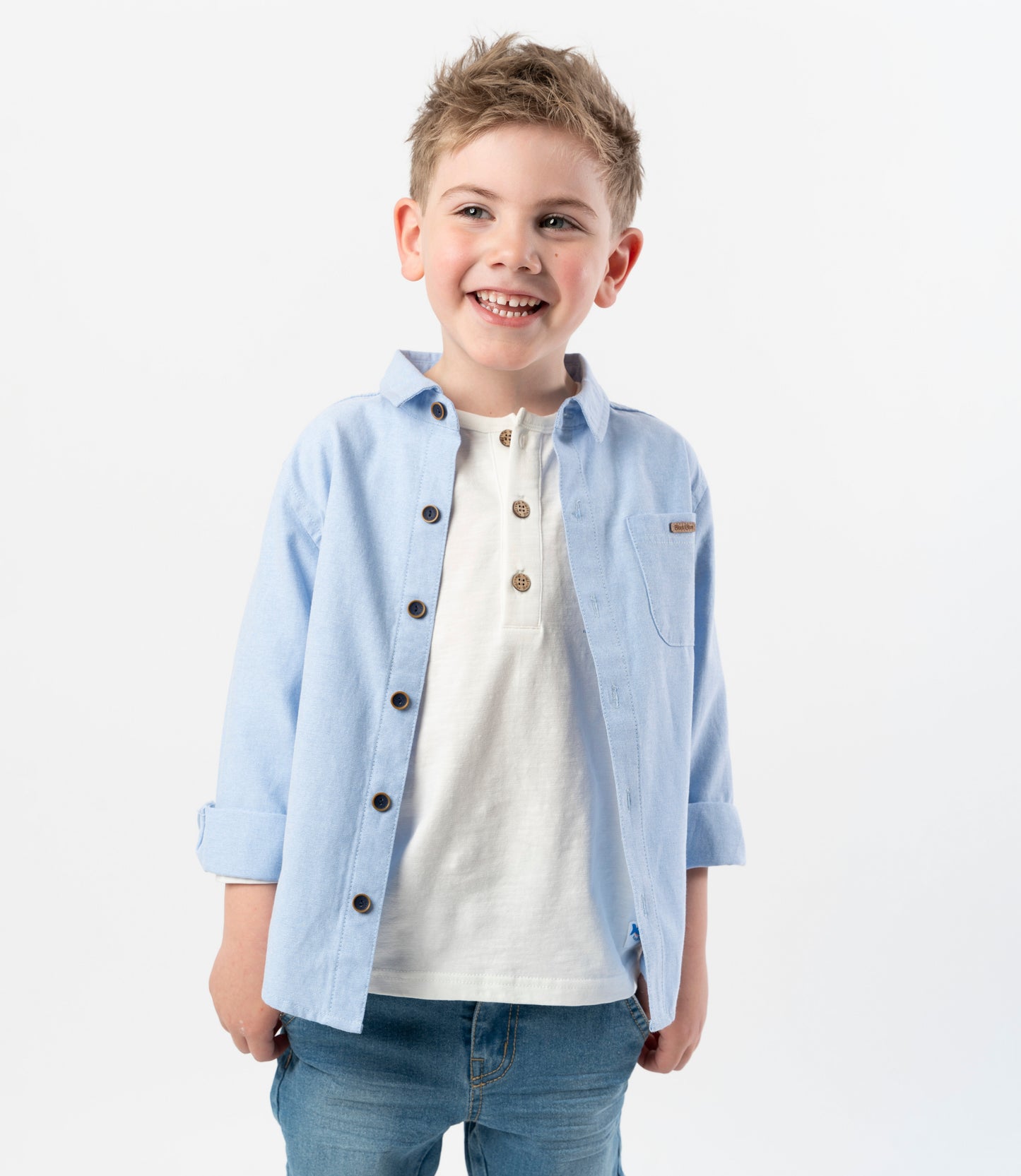 Camisa niño básica 2 años / Celeste