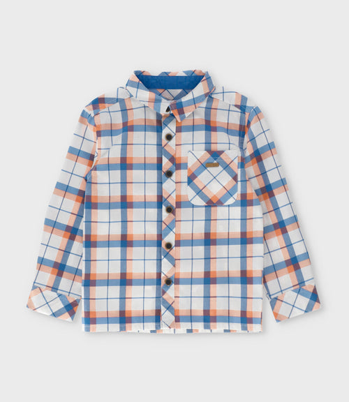 Camisa niño cuadrillé 2 años / Naranjo
