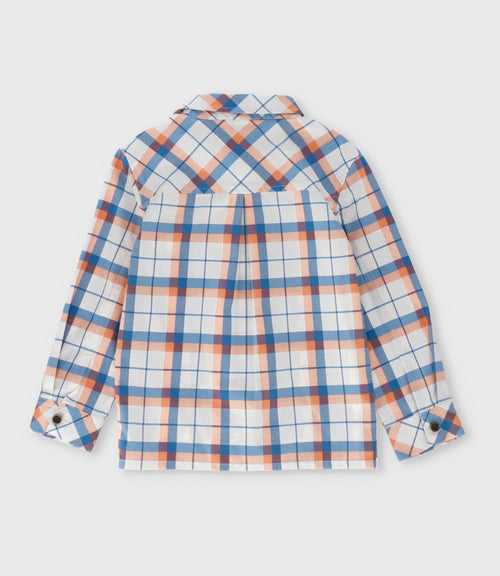 Camisa niño cuadrillé 2 años / Naranjo