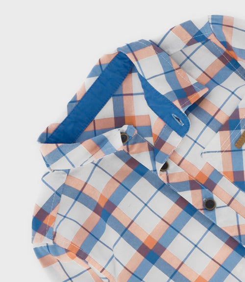 Camisa niño cuadrillé 2 años / Naranjo