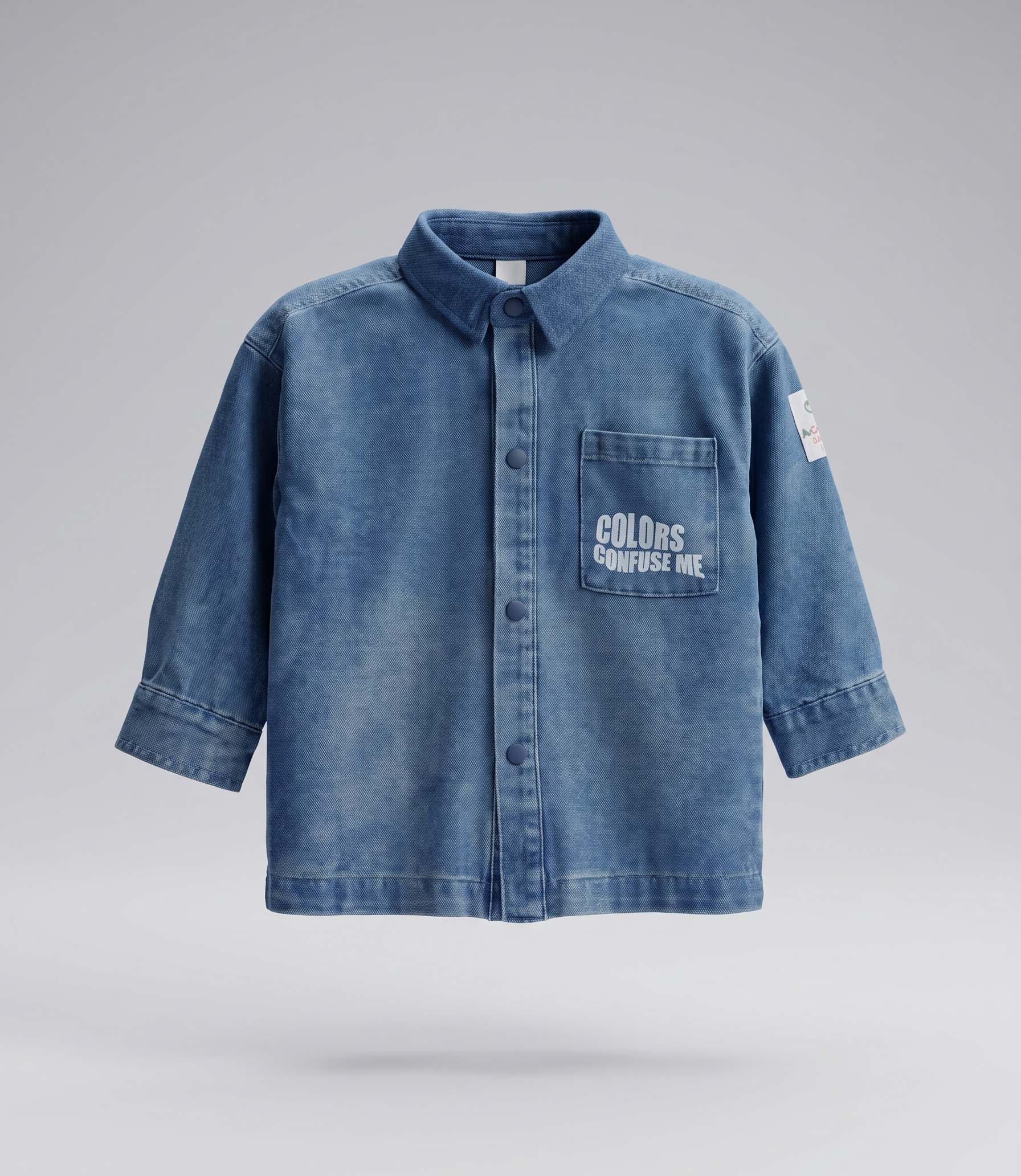 Camisa niño de denim 2 años / Azul Marino