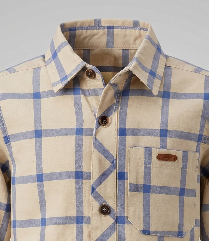 Camisa niño cuadrillé 2 años / Crudo