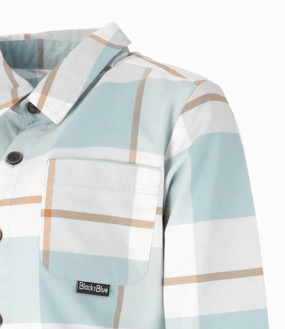 Camisa niño cuadrillé 2 años / Celeste