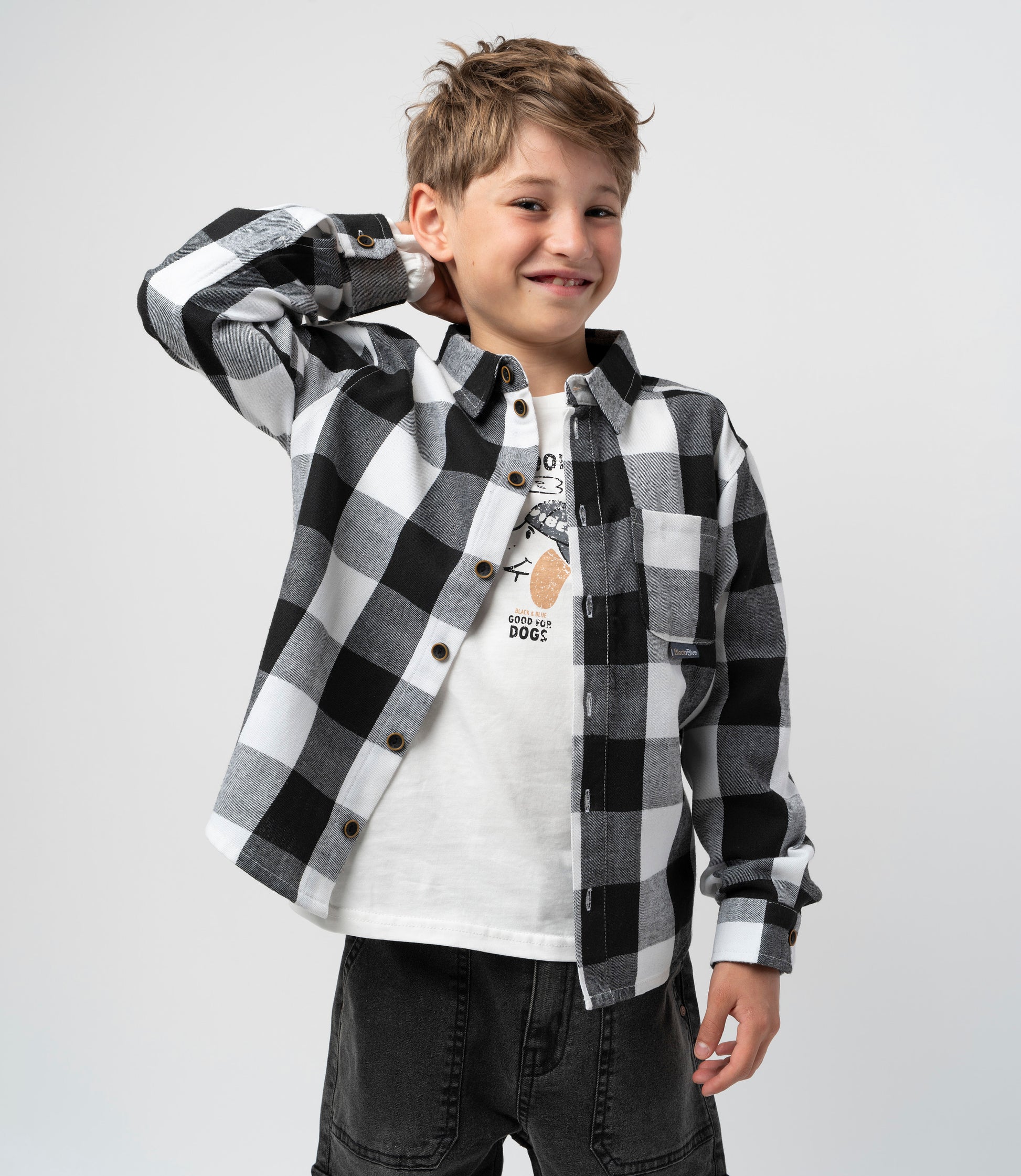 Camisa niño cuadrillé 2 años / Crudo