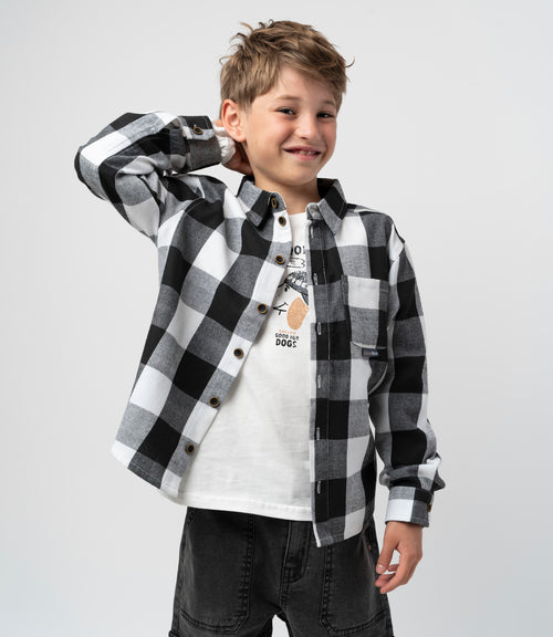 Camisa niño cuadrillé 2 años / Crudo
