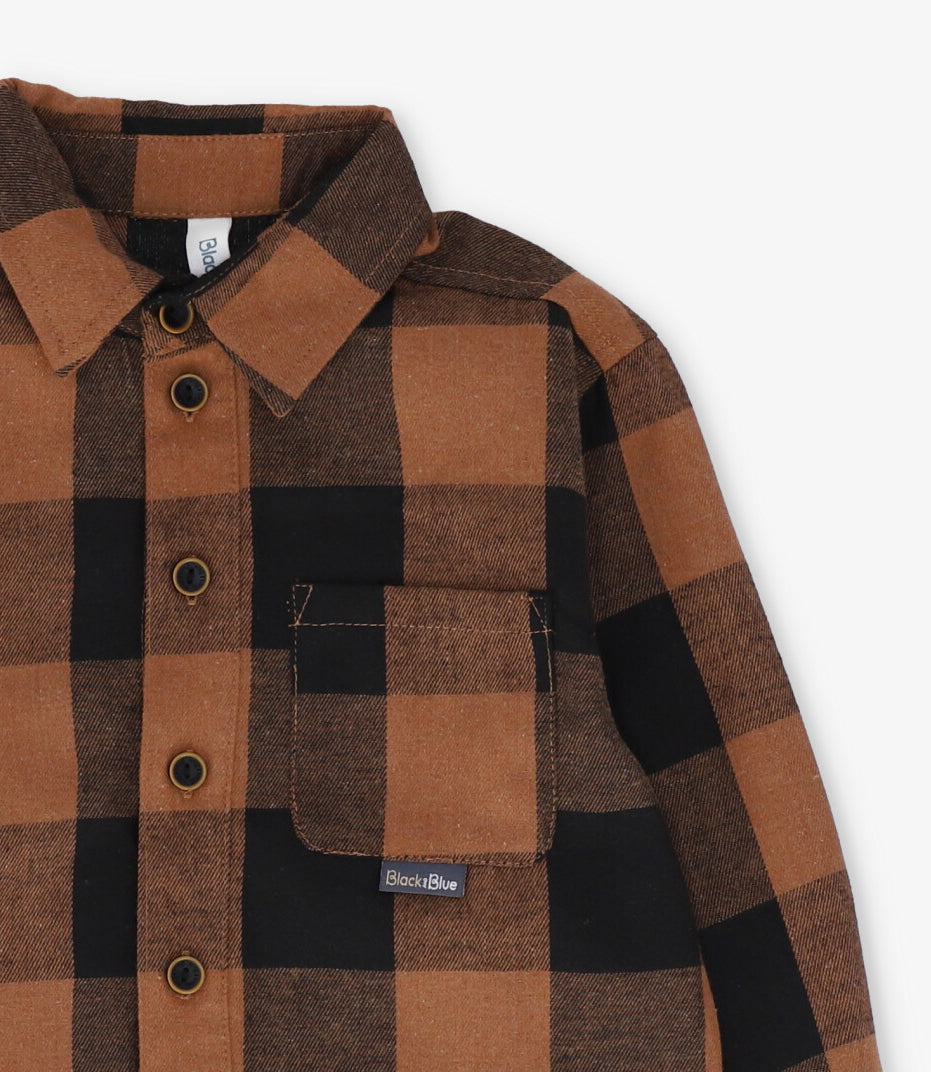 Camisa niño cuadrillé 2 años / Café