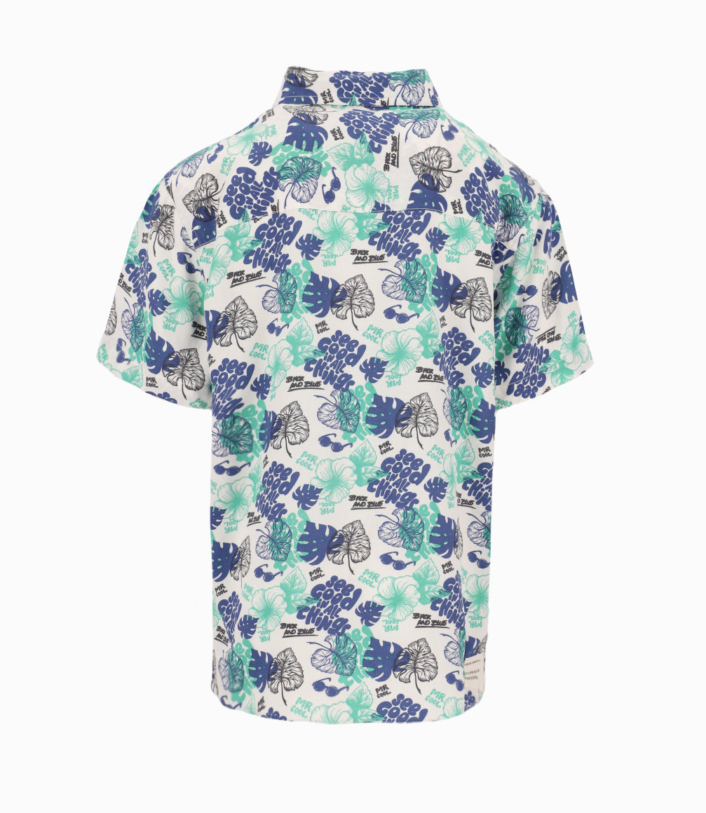 Camisa Niño Con Hojas 2 años / Blanco