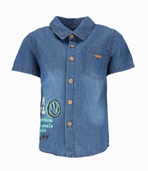 Camisa Niño De Denim 2 años / Azul Marino