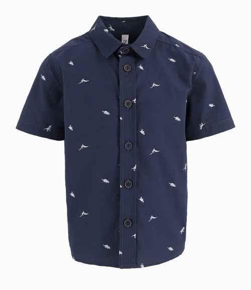 Camisa Niño Con Dinosaurios 2 años / Azul Marino