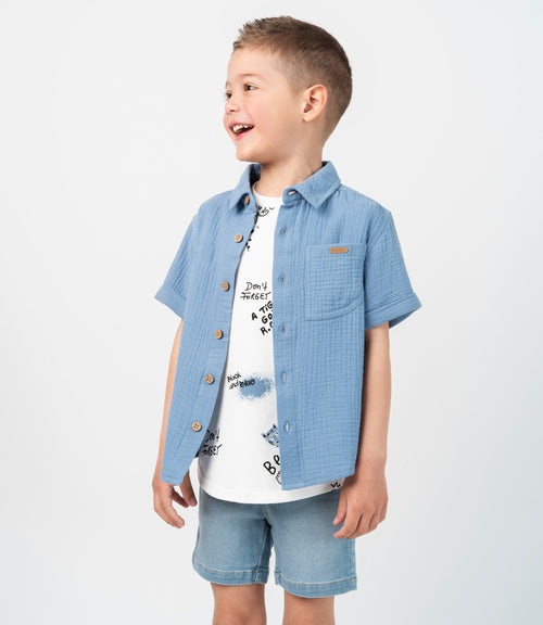 Camisa niño básica 2 años / Azul