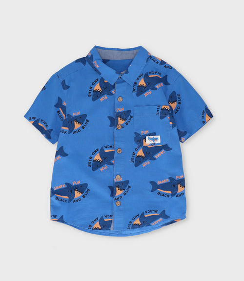 Camisa niño con tiburones 2 años / Blanco