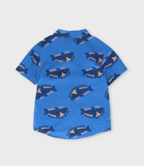 Camisa niño con tiburones 2 años / Blanco