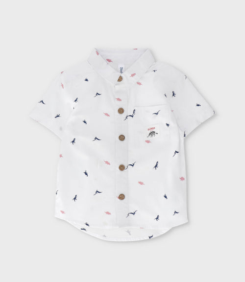 Camisa niño con dinosaurios 2 años / Blanco